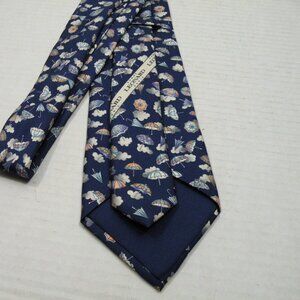 NWOT Leonard Paris Silk Tie Umbrella Cloud Print Necktie